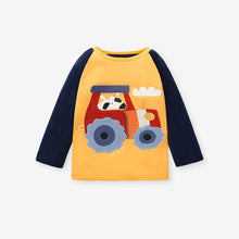 Load image into Gallery viewer, 55005SE-Little maven European and American animal car long-sleeved cotton top