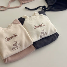 Load image into Gallery viewer, 11004TG-Spring and Autumn Korean version of deer embroidered top + trousers + hat three-piece set