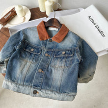 Load image into Gallery viewer, TC2019SE-Autumn Korean style patchwork retro denim jacket