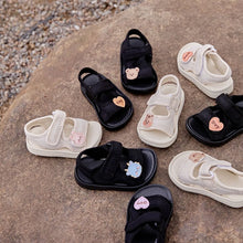 Load image into Gallery viewer, 24423AC-Summer Korean Velcro Embroidery Children's Soft-soled Sandals