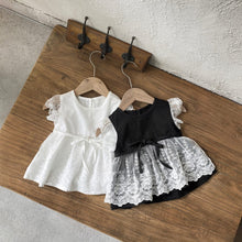 Load image into Gallery viewer, Y7413DS-Summer solid color lace flying sleeve princess dress