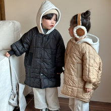 Load image into Gallery viewer, DM240115SE-Winter children's velvet thick warm hooded windbreaker jacket