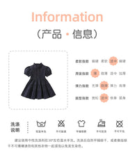 Load image into Gallery viewer, A2429DS-Summer European and American children's pure black casual short-sleeved dress