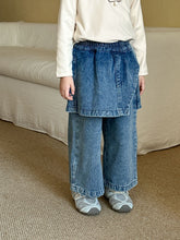 Load image into Gallery viewer, DK250688PA-秋冬季抓絨假兩件牛仔款褲