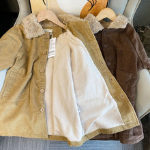 Load image into Gallery viewer, D83127SE-Autumn and winter children's corduroy mid-length plus velvet coat