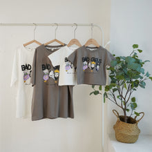 Load image into Gallery viewer, 24069PCW-Spring and Summer Korean Loose Short Sleeve Bad Girls Parent-child Top