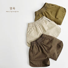 Load image into Gallery viewer, 23059PA-Korean retro forest style children's cotton shorts