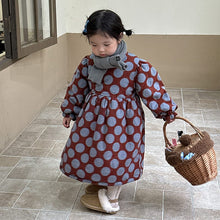 Load image into Gallery viewer, D83323DS-Winter large polka dot plus velvet dress