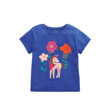 Load image into Gallery viewer, 92121SE-Summer European and American children's pony short-sleeved top