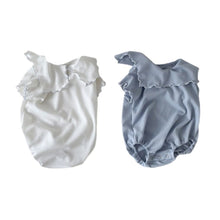 Load image into Gallery viewer, Y9435LS-Summer style wave curling large lapel bodysuit