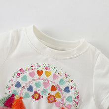 Load image into Gallery viewer, 9323DS-Summer European and American children's round neck short-sleeved colorful gauze dress