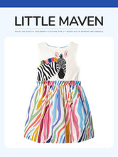 Load image into Gallery viewer, S0931DS-Little maven summer European and American knitted sleeveless cotton girls dress