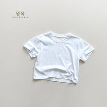 Load image into Gallery viewer, 23080SE-Summer men and women all-match Korean style basic black, white and gray short-sleeved casual loose tops