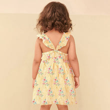 Load image into Gallery viewer, S1906DS-Summer pure cotton girls sling flower dress