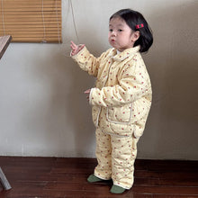Load image into Gallery viewer, D83563PCW-Winter plus velvet three-layer padded parent-child home clothes set