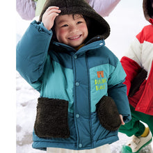 Load image into Gallery viewer, JB3116SE-Winter warm thickened English word padded hooded jacket
