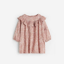 Load image into Gallery viewer, 8944DS-Autumn European and American children's round neck small flower long sleeve dress