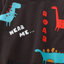 Load image into Gallery viewer, 8656SE-malwee autumn clothing European and American children's dinosaur print casual handsome boy tops