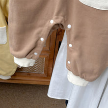 Load image into Gallery viewer, M2403717LS-秋季韓版可愛拼色雙帶口袋連身爬服