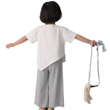 Load image into Gallery viewer, BB2410PCW-Summer Japanese style irregular angled short-sleeved parent-child T-shirts for boys and girls