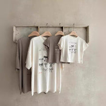 Load image into Gallery viewer, 24134PCW-Summer Korean-style mid-length short-sleeved parent-child top