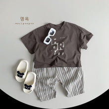 Load image into Gallery viewer, 88031SE-Summer short-sleeved top with English lettering