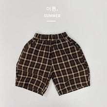 Load image into Gallery viewer, 1198PA- Forest retro casual plaid children's shorts