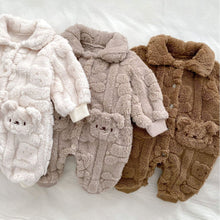 Load image into Gallery viewer, H10057LS-Super cute baby bear jumpsuit home clothes