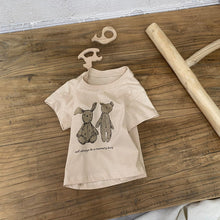 Load image into Gallery viewer, Y7419SE-Summer bunny print round neck cotton short-sleeved top
