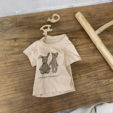 Load image into Gallery viewer, Y7419SE-Summer bunny print round neck cotton short-sleeved top