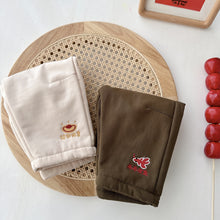 Load image into Gallery viewer, AK345PA-Winter children's solid color embroidered plus velvet New Year's greeting pants