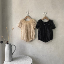 Load image into Gallery viewer, Y9428LS-Summer lace mesh bow lace collar bodysuit