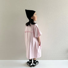 Load image into Gallery viewer, 282DS-Spring and summer girls pure cotton loose casual lace short-sleeved dress