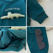 Load image into Gallery viewer, 103003TG- Spring and Autumn Korean version crocodile top + trousers two-piece set