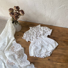 Load image into Gallery viewer, Y9430LS- Summer floral collar bodysuit + lace suspender skirt top