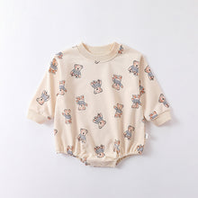Load image into Gallery viewer, <Taiwan Pavilion> D23117LS-Autumn cute bear long-sleeved casual triangle bodysuit & crawling clothes