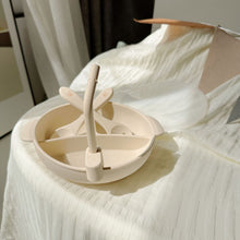 Load image into Gallery viewer, FS004AC-ins style cartoon bear multifunctional silicone plate & children's straw tableware with lid