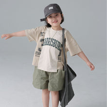 Load image into Gallery viewer, BB-2413SE-Spring and summer contrast color children's patchwork printed short-sleeved T-shirt