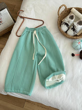 Load image into Gallery viewer, 2025D299PA-秋冬季百搭休閒寬鬆加絨收腳長褲