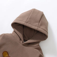 Load image into Gallery viewer, HC1104SE-Little maven long-sleeved bear plush hooded jacket