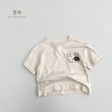Load image into Gallery viewer, 23058SE-Korean cute rabbit children's short-sleeved top