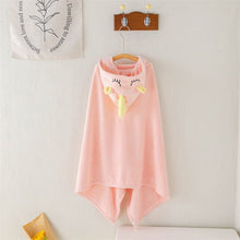 Load image into Gallery viewer, 9020AC-Cartoon coral fleece children's water-absorbing quick-drying hooded cloak bathrobe bath towel