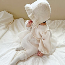 Load image into Gallery viewer, Y93101LS-Spliced Fashion Plush Lace Skirt Jumpsuit + Hat (Pre-sale Delivery in Early December)