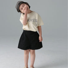 Load image into Gallery viewer, BB2107PCW-Spring and summer Japanese style boys and girls letter wide version short-sleeved T-shirt parent-child wear