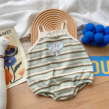 Load image into Gallery viewer, 24028019LS-Summer striped sling triangle bodysuit