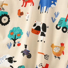 Load image into Gallery viewer, 92102SE-Summer European and American children's animal print short-sleeved casual tops