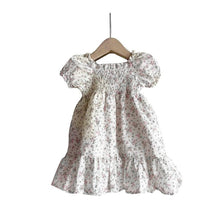 Load image into Gallery viewer, Y6315DS-Summer small fresh bubble sleeve floral pleated dress