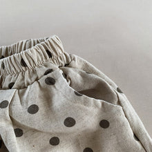 Load image into Gallery viewer, 2127PA-Summer polka dot cotton and linen shorts