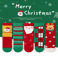 將圖片載入圖庫檢視器 ML23873AC-聖誕新年系列中筒襪【五入組】