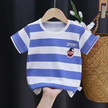 Load image into Gallery viewer, IDX40SE-Summer pure cotton round neck multi-image short-sleeved top